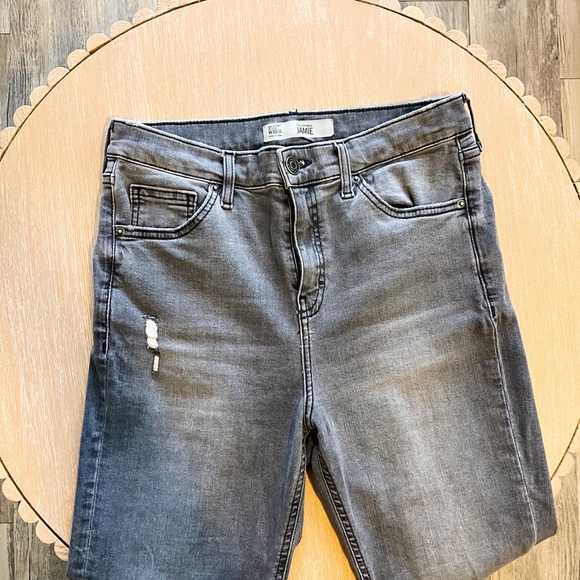 Top Shop Moto Jamie Distressed Jean - Picture 6 of 8